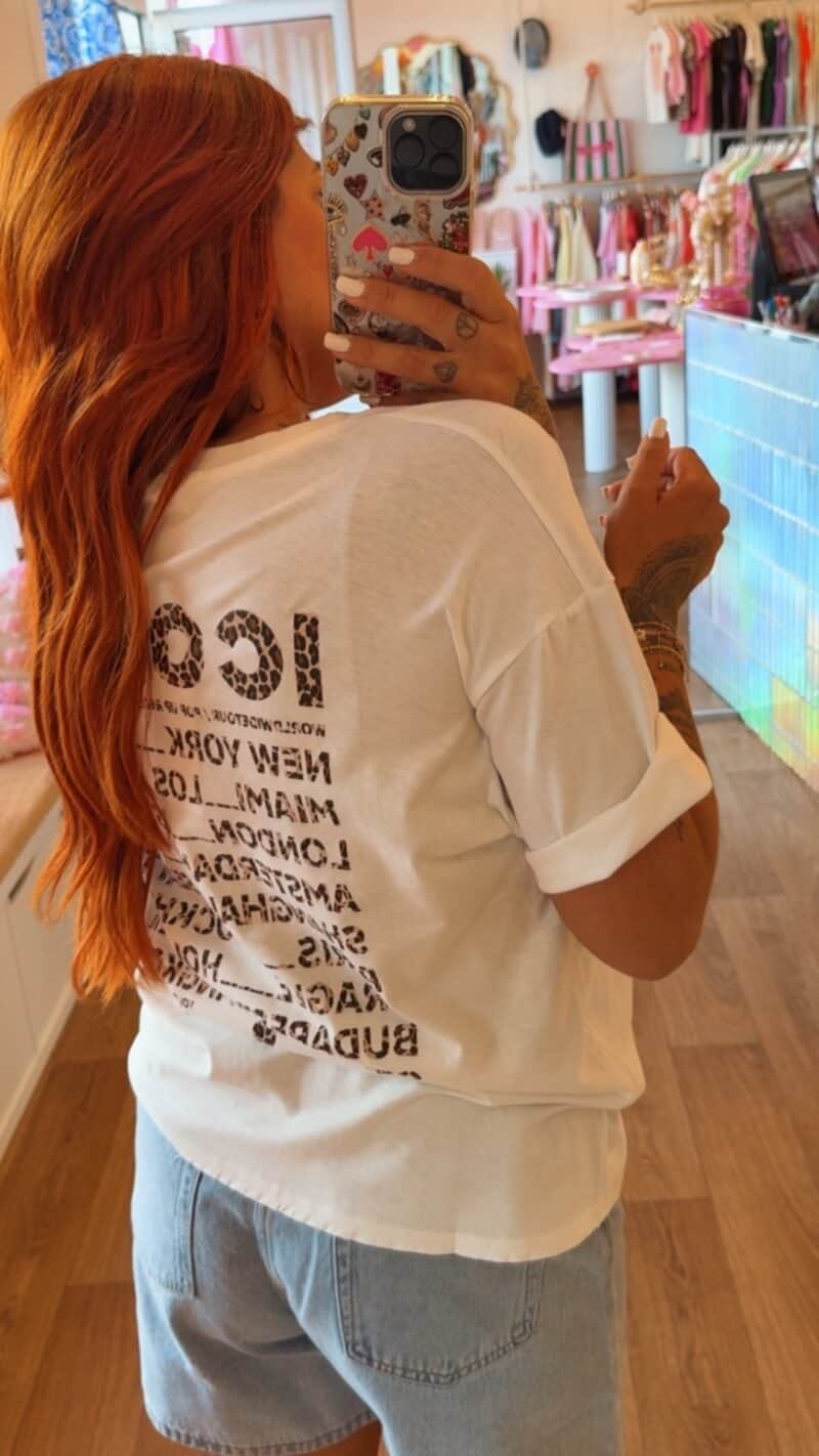 T SHIRT ICONIC LEOPARD / BLANC – Image 2
