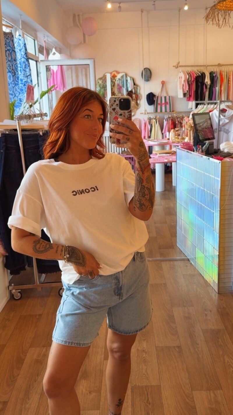 T SHIRT ICONIC LEOPARD / BLANC