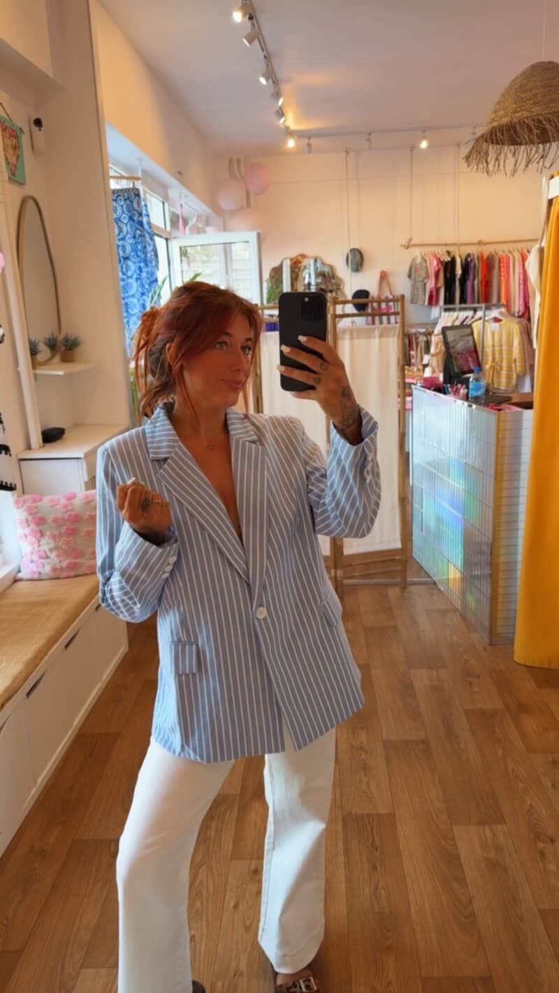 BLAZER RAYE BLEU  T . M