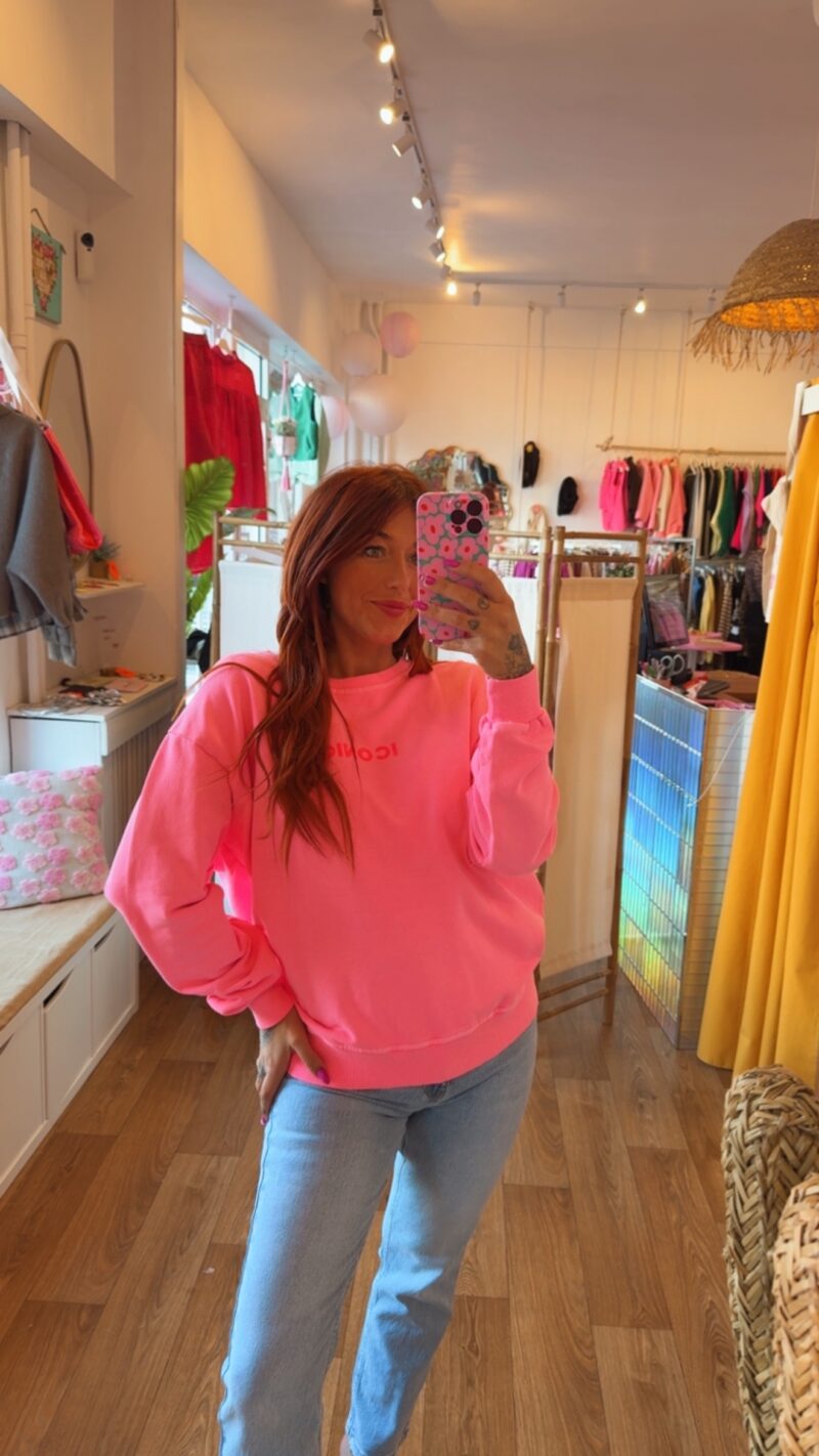 SWEAT ICONIC ROSE FLUO