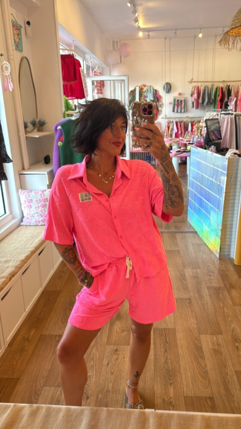 SHORT  EPONGE COQUILLAGE ROSE   T . M