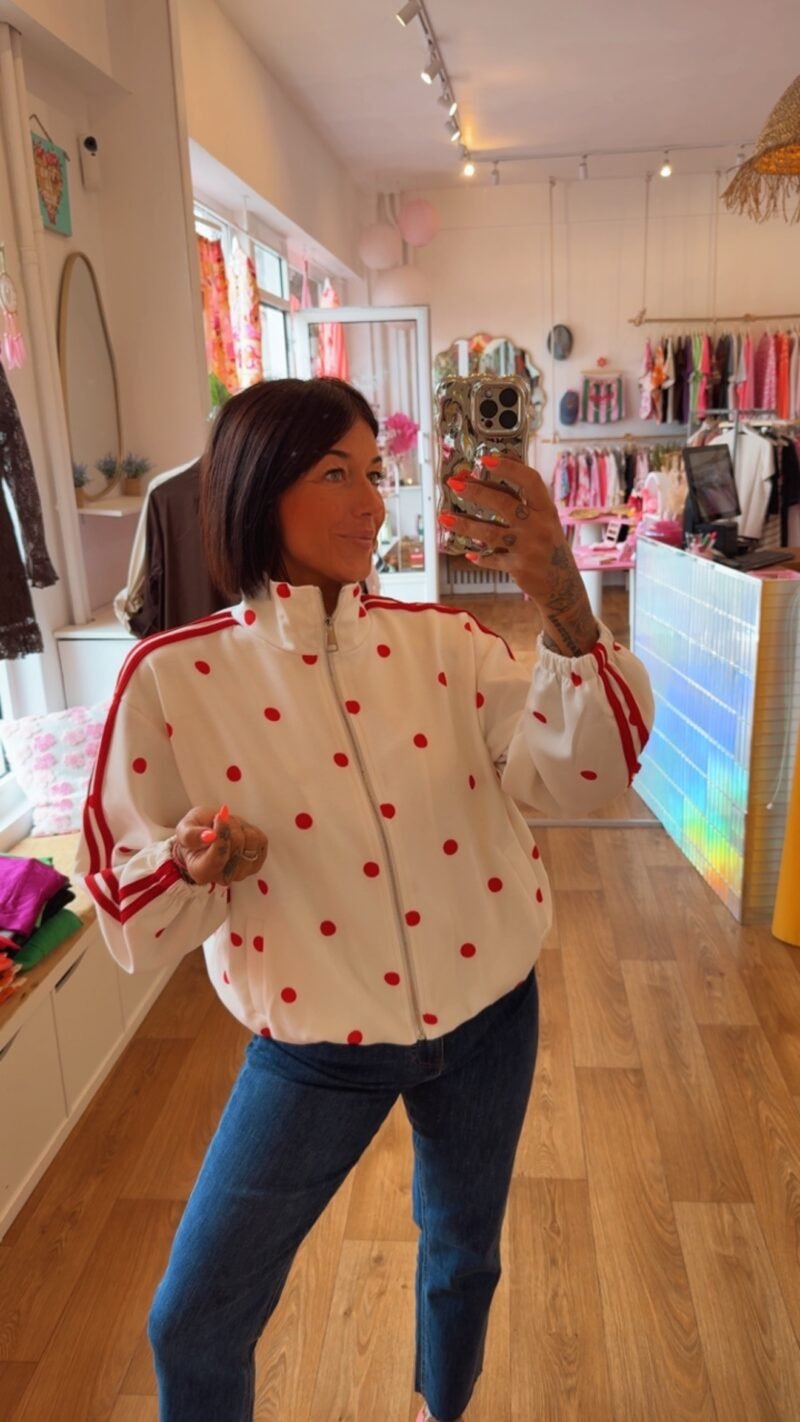 VESTE JOG POIS ROUGE