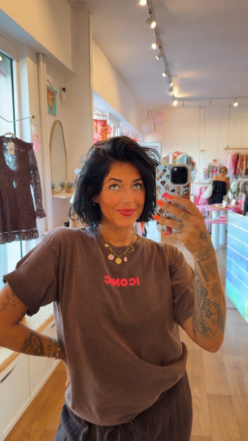 T SHIRT COTON ICONIC CHOCO
