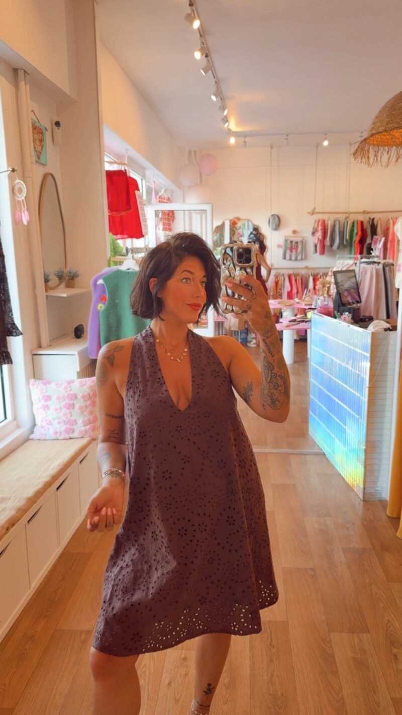 ROBE BRODERIE CHOCO