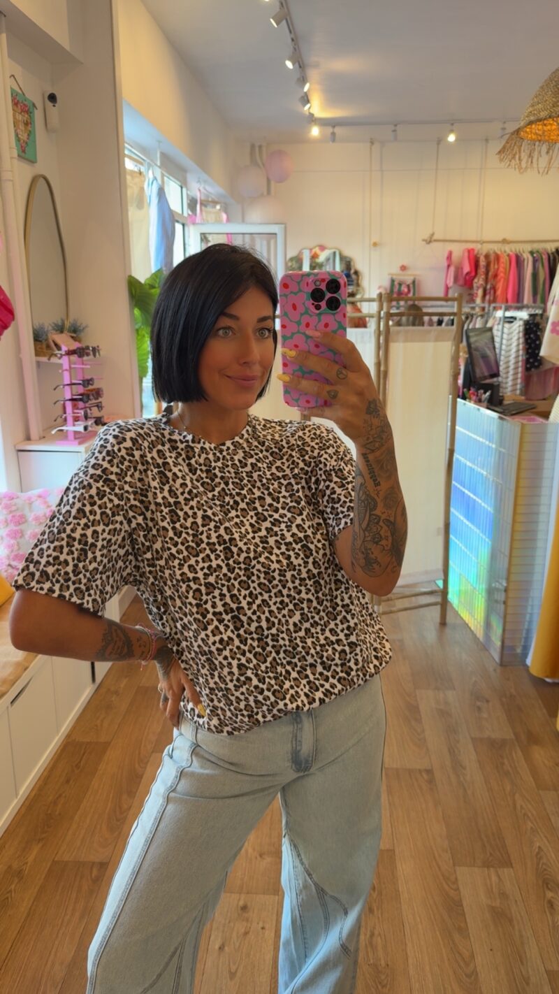 T SHIRT PETIT LEOPARD CLAIR