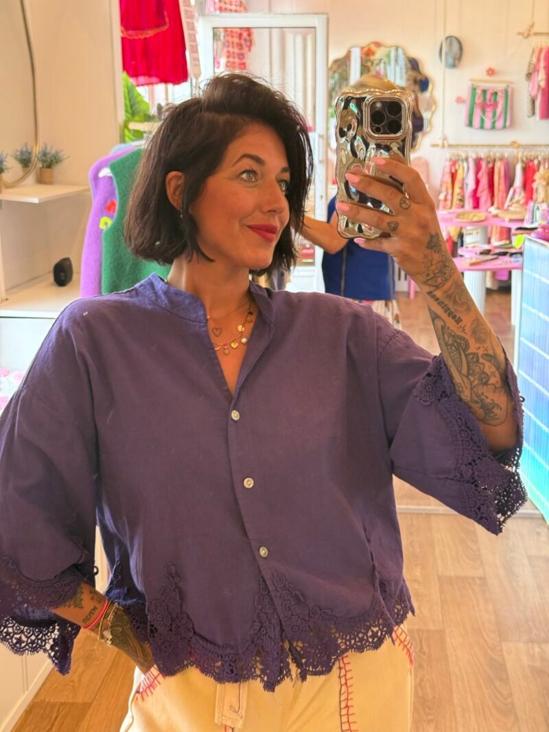 TUNIQUE VIOLETTE COTON / LIN