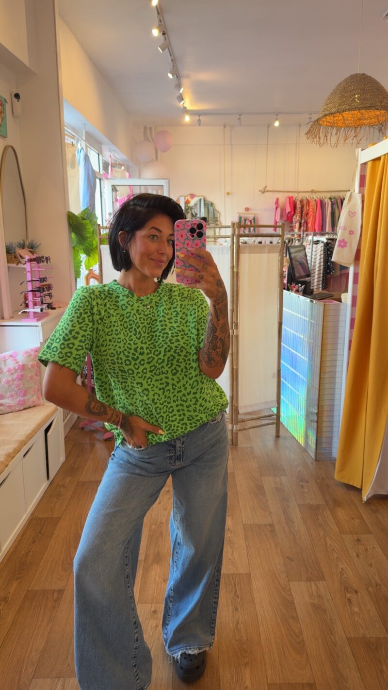 T SHIRT EPAIS VERT LEO