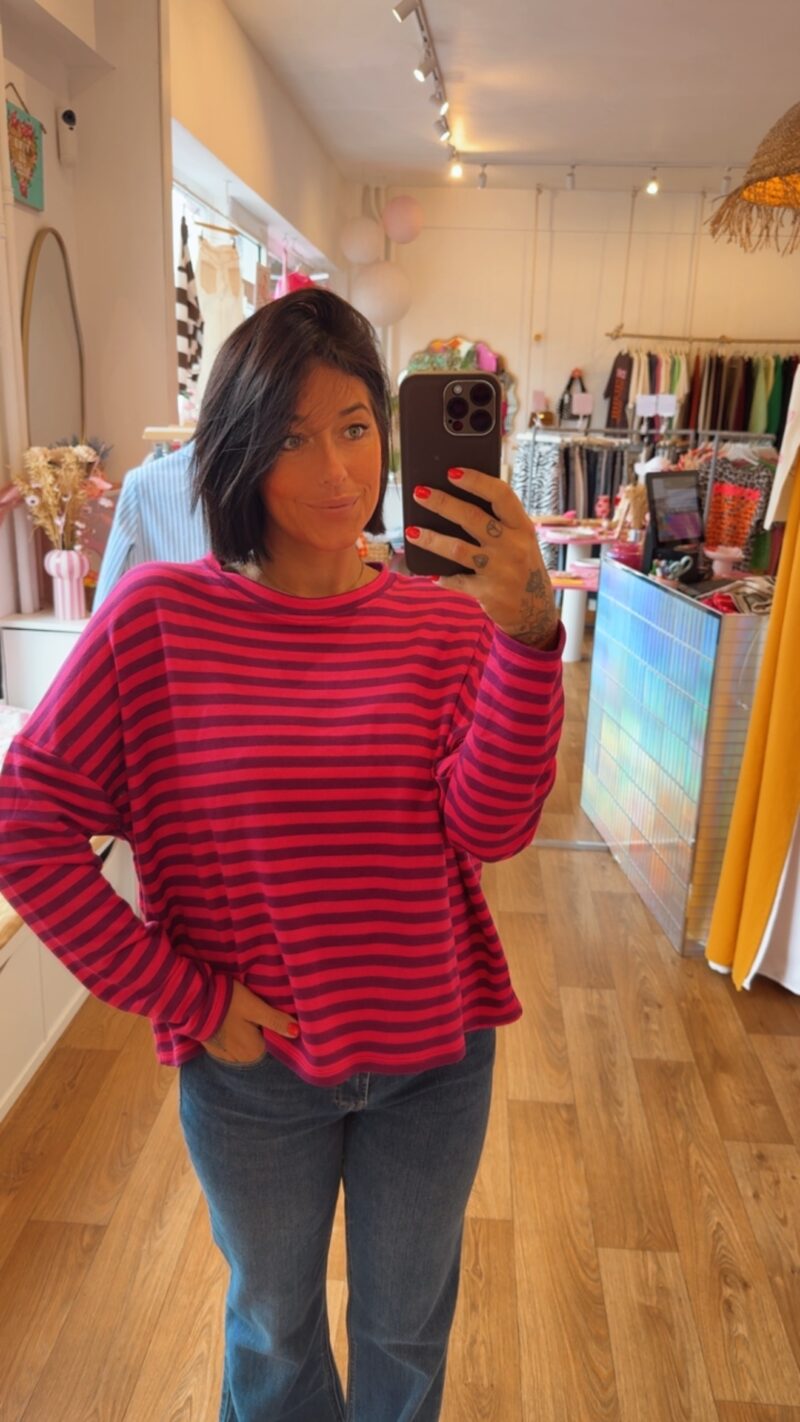 TOP BRIGITTE  VIOLET  / ROSE
