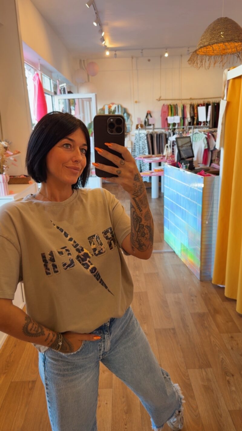 T SHIRT ROCK LEO BEIGE