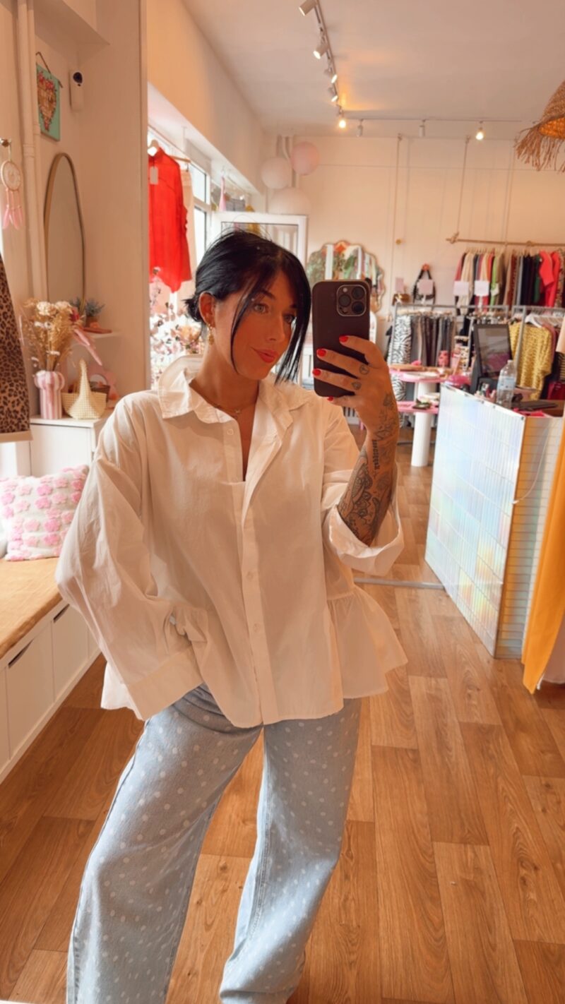 CHEMISE BLANCHE VOILE EN BAS