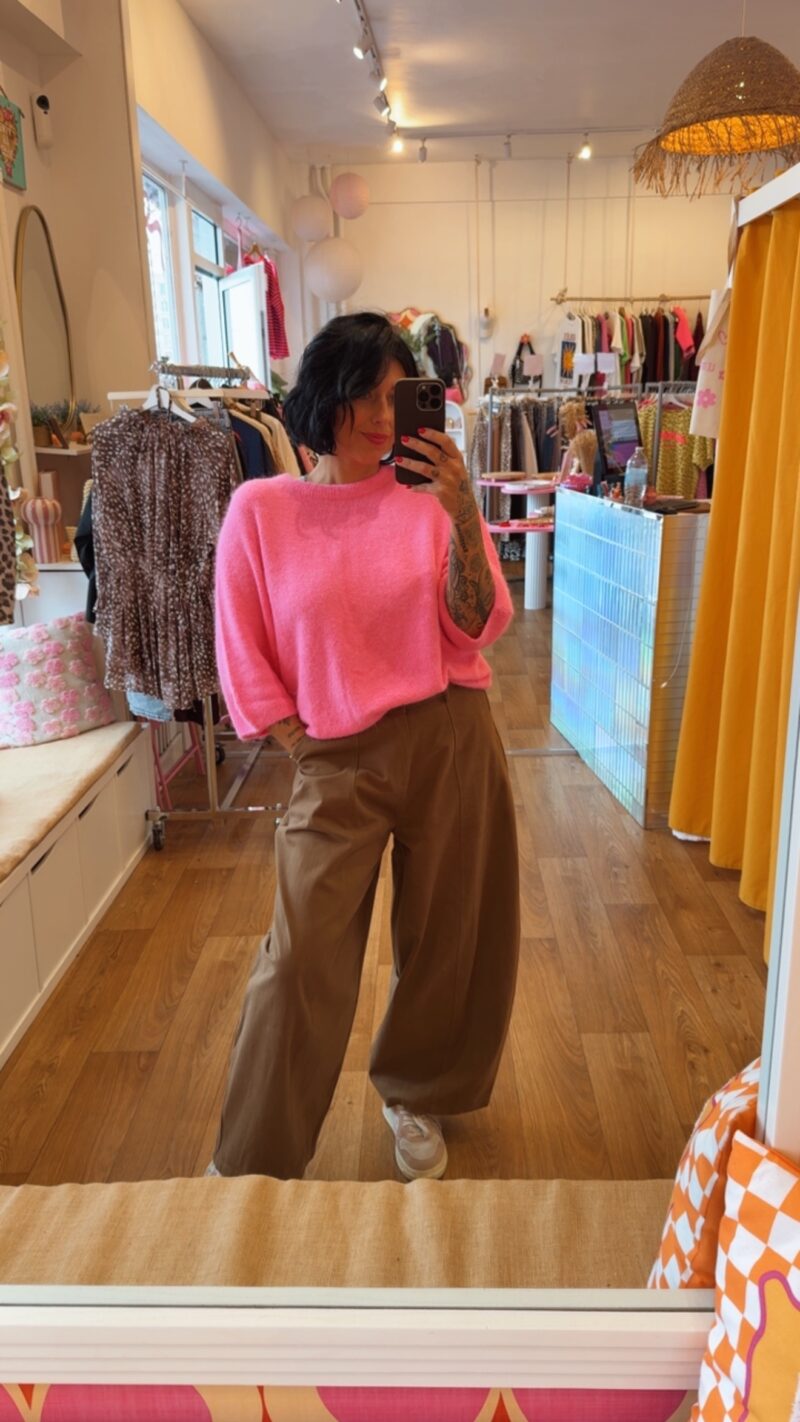 PANTALON  BARREL SOUPLE KAKI  M/L