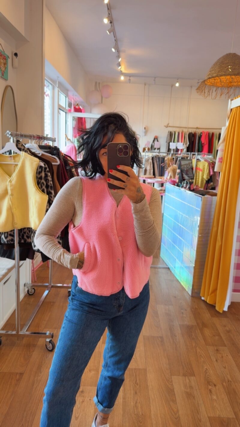 GILET BREBIS ROSE